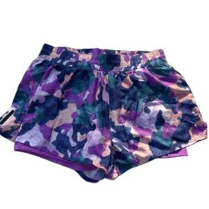 Reebok Women's Purple Camo Athletic Shorts